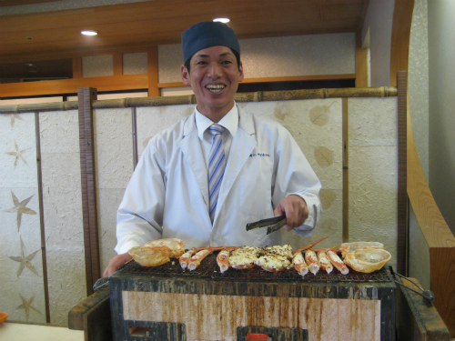 奥城崎シーサイドホテルのカニ料理