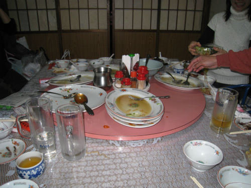 金城家の皆さんと「龍鳳聚」で食事