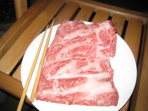 片山正喜さんのお家で、炭火焼き肉
