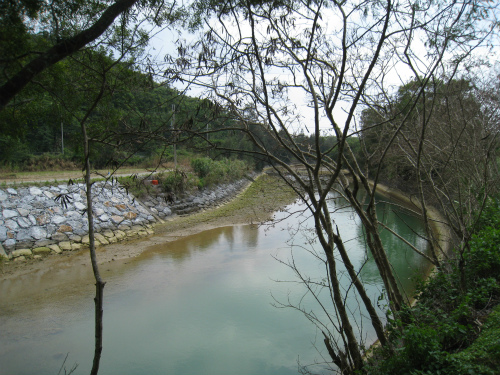 福地ダム下流の川
