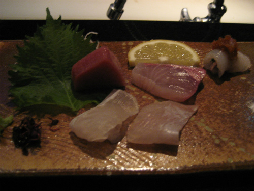 頂いたお寿司は、明石産の魚が中心です
