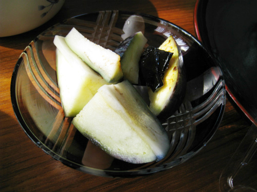 塩田温泉の湯壺がゆで朝ご飯