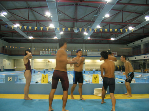 兵庫県立大水泳部、室内練習